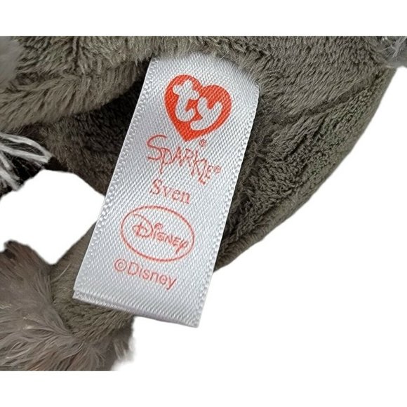 TY Beanie Baby Disney Frozen Sparkle Sven 7" Reindeer Plush Stuffed Toy Gray - Picture 5 of 5